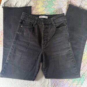 Zara Charcoal High Rise Jeans
